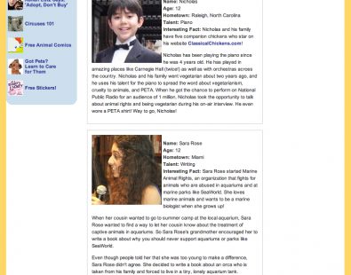 Winona Featured On PetaKids.com: The Best Bday Present Ever!